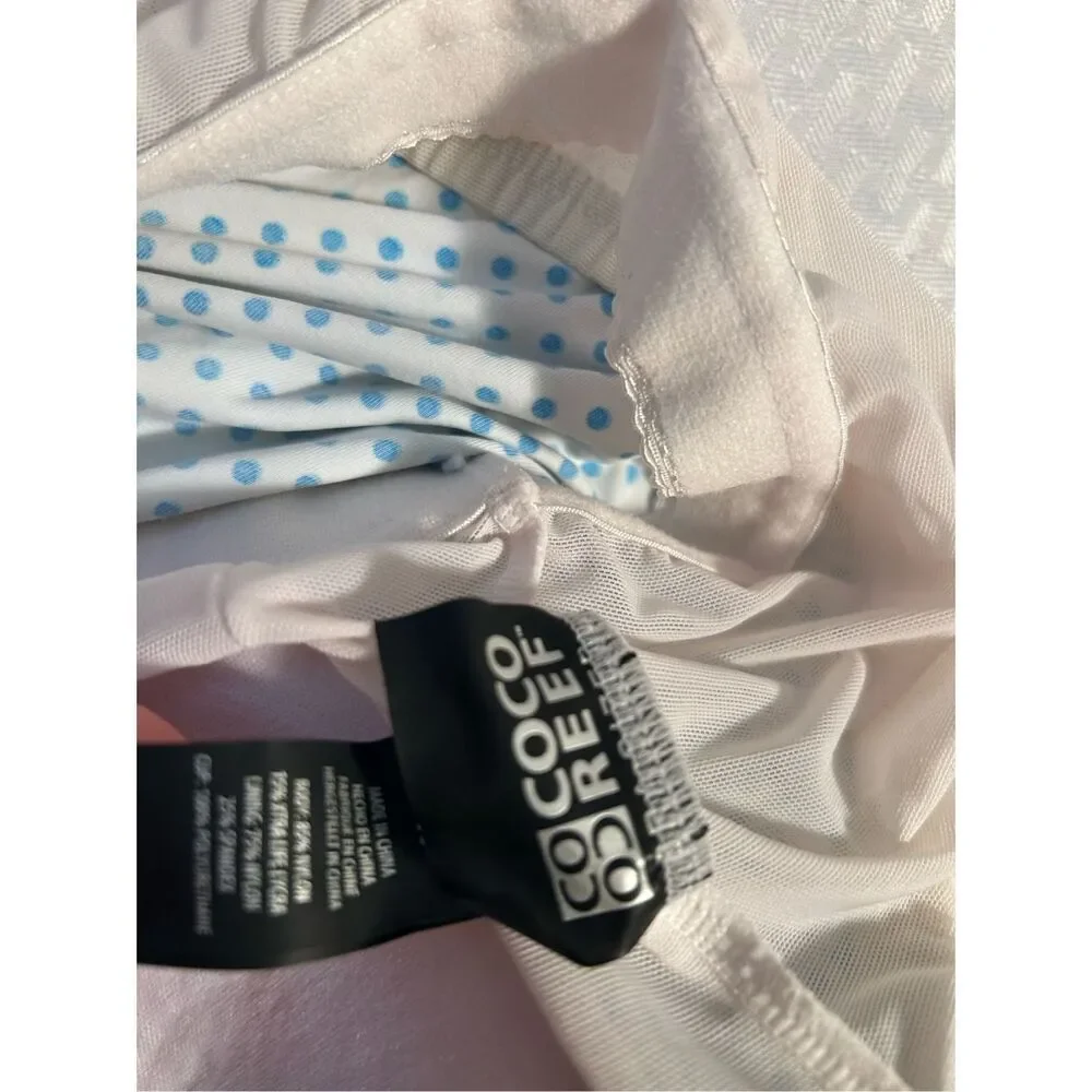 Coco reef‎ halter swim top 34dd bra slimming dots flowers rn#85736 - Picture 3 of 11